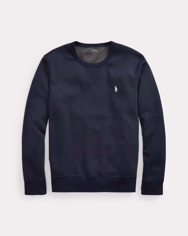 Polo Ralph Lauren Cable-Knit Cotton Crewneck Sweater — Navy